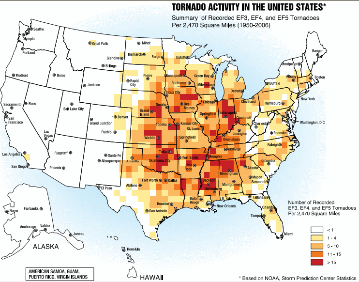 Tornado Alley Map